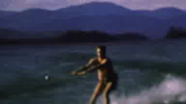 St Paul Minnesota USA (1962): A Man Can Be Seen Trying To Stand Up To Water-Ski