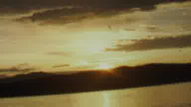St Paul Minnesota USA (1962): Sunrise In A Lake With A Cloudy Sky