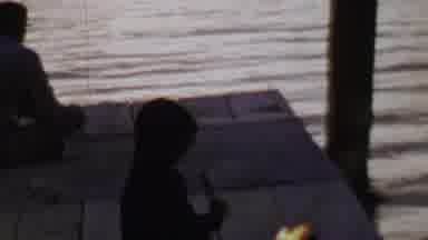St Paul Minnesota USA (1962): Water Craft On Water And Woman Walking Down A Trail