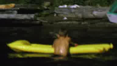 St Paul Minnesota USA (1962): Boy And Girl Smile And Laugh In Water While Jumping