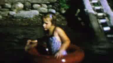St Paul Minnesota USA (1962): Little Girl Splashing In The Water