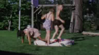 St Paul Minnesota USA (1962): Kids Playing In A Kitty Pool On A Hot Summer Day