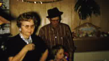 St Paul Minnesota USA (1962): Lady Man Party America Tree Night Snow
