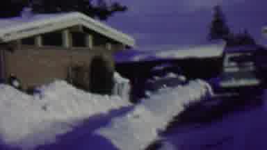 St Paul Minnesota USA (1962): Suburban Houses Covered In Snow With Driveways