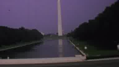 Washington DC USA (1969): Washington Monument Reflected In Lincoln Memorial