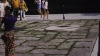 Washington DC USA (1969): People Surrounding A Public Fire Pit