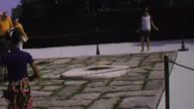 Washington DC USA (1969): Tourists Looking At A Symbolic Fire