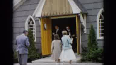 Pennsylvania (1957): People Standing Outside Of Building With Open Doors