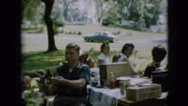 Pennsylvania (1957): People Sitting At A Picnic Table