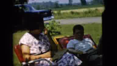 Pennsylvania (1957): Family Sitting On Lawn In Lawn Chairs Enjoying Each Other And