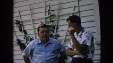 Pennsylvania (1957): Two White Men Talking Outside White House