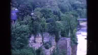 NIAGRA FALLS NEW YORK-1964: Houses Near A Forest That Leads To A Waterfall.