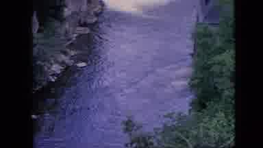 Niagra Falls New York (1964): Swirling Water Heading Downstream Into A Waterfall
