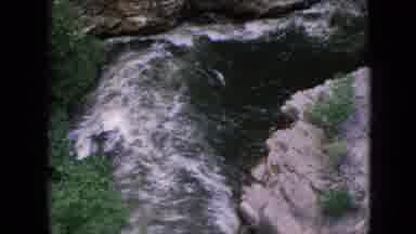 Niagra Falls New York (1964): Water Rushing In A Cliff