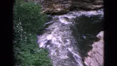 Niagra Falls New York (1964): River Through A Canyon Watched Atop The Peek Of A