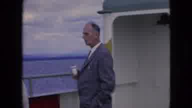 Niagra Falls New York (1964): Man Takes A Swig On A Boat