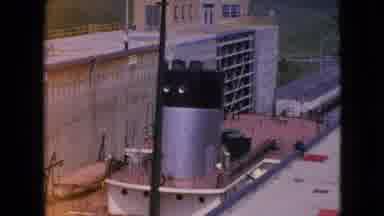 Niagra Falls New York (1964): Ship In Port While People Point To It Walking By