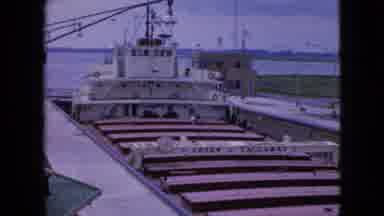 Niagra Falls New York (1964): Large Tanker Ship In The Dock.