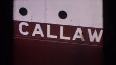 Niagra Falls New York (1964): Ship With Word "Callaway" On Side Moving In Water