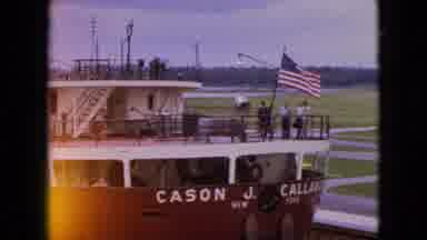 Niagra Falls New York (1964): A Boat Pulling Out Of A Harbor