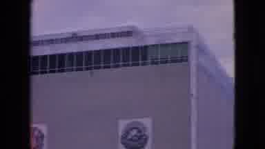 Niagra Falls New York (1964): A Building Sitting Atop A Bridge.