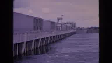 Niagra Falls New York (1964): Industrial Building In Water