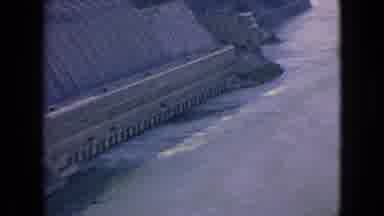 Niagra Falls New York (1964): View Of River With Dam And Bridge