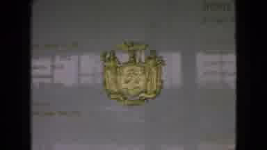 NIAGRA FALLS NEW YORK-1964: Robert Moses Power Authority Plaque With New York State Coat of Arms