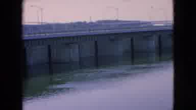 Niagra Falls New York (1964): Bridge Over A River With Cars Passing Over It