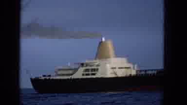 Hawaii (1965): A Large Oil Tanker Ship In Floating In The Ocean Near The Shore