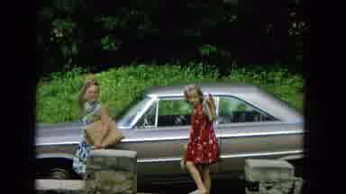 Hawaii (1965): Children Waving In Front Of Car.