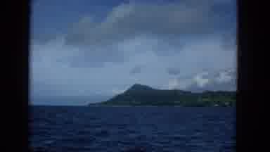1965:EASTER MOLOKAI WHALES BEACH PARADE ALOHA TOWER. Tall Mountain View Over The