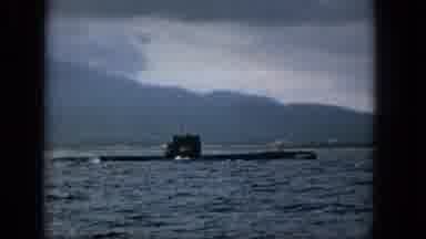1965:EASTER MOLOKAI WHALES BEACH PARADE ALOHA TOWER. Submarine Cruising Through
