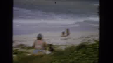 1965:EASTER MOLOKAI WHALES BEACH PARADE ALOHA TOWER. Woman And Two Children And