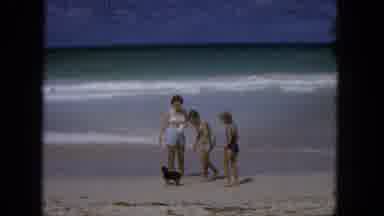1965:EASTER MOLOKAI WHALES BEACH PARADE ALOHA TOWER. Family At The Beach Plays
