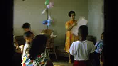 1965:EASTER MOLOKAI WHALES BEACH PARADE ALOHA TOWER. Mom Ushers In The Birthday