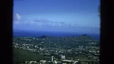 1965:EASTER MOLOKAI WHALES BEACH PARADE ALOHA TOWER. Island Horizon Pan
