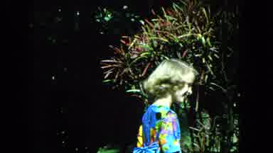 1965:EASTER MOLOKAI WHALES BEACH PARADE ALOHA TOWER. Girls Walking In Flower