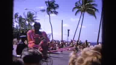 1965:EASTER MOLOKAI WHALES BEACH PARADE ALOHA TOWER. Parade In The Street