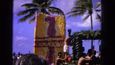 1965:EASTER MOLOKAI WHALES BEACH PARADE ALOHA TOWER. It Was A Wonderful Day For