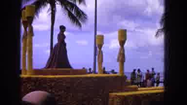 1965:EASTER MOLOKAI WHALES BEACH PARADE ALOHA TOWER. Parade Float Of A Woman