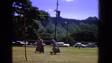 1965:EASTER MOLOKAI WHALES BEACH PARADE ALOHA TOWER. Casual Day At The Park