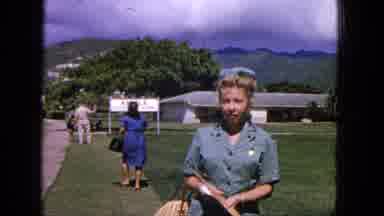 1965:EASTER MOLOKAI WHALES BEACH PARADE ALOHA TOWER. Girl Scouts Meeting