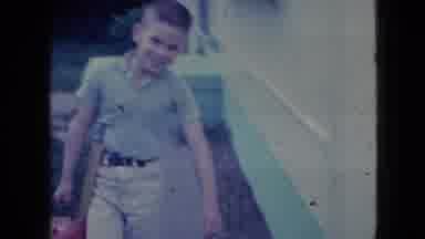 Wellsburg Iowa (1965): Home Movie Of Me And My Sister Outside