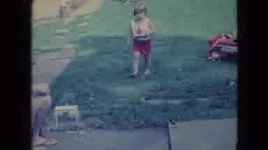 Wellsburg Iowa (1965): Family Film Daughter Front Yard Baby Boomer