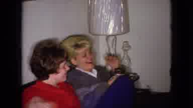 Wellsburg Iowa (1965): Family Fun Sitting On Living Room Couch Indoors