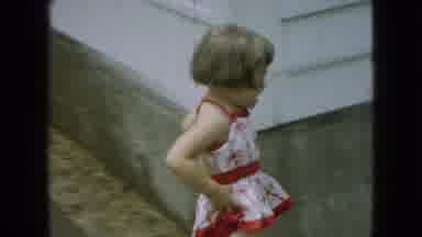 Wellsburg Iowa (1965): Girls In Swimsuits Playing In The Yard With Water Hose