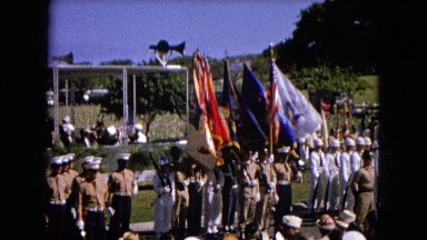 1966: Ceremony Punchbowl Lake Wilson Kapiolani Park. Military Honors Ceremony On