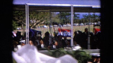 1966: Ceremony Punchbowl Lake Wilson Kapiolani Park. Military Honors Ceremony On