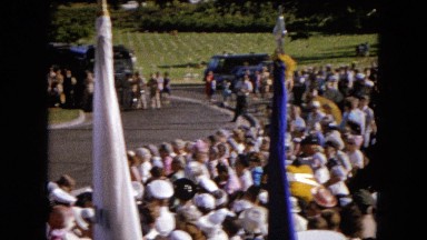 1966: Ceremony At Punchbowl Lake IN Wilson, Kapiolani Park, Panning Monument With Stone Pillars